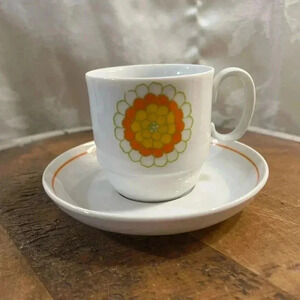 Georges Briard Vintage Florette Teacup And Saucer Stackable Set  of 5